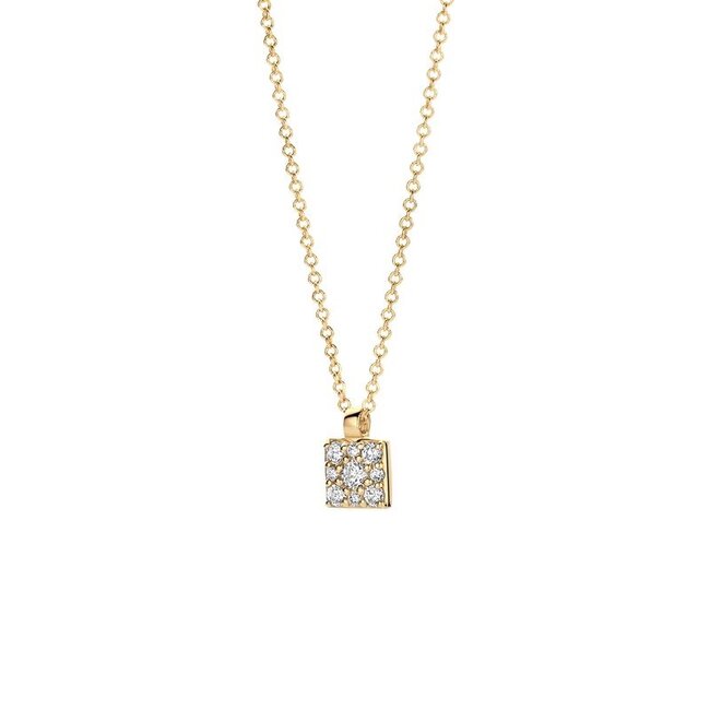 Collier 3205YZI - Geelgoud (14k) met Zirkonia