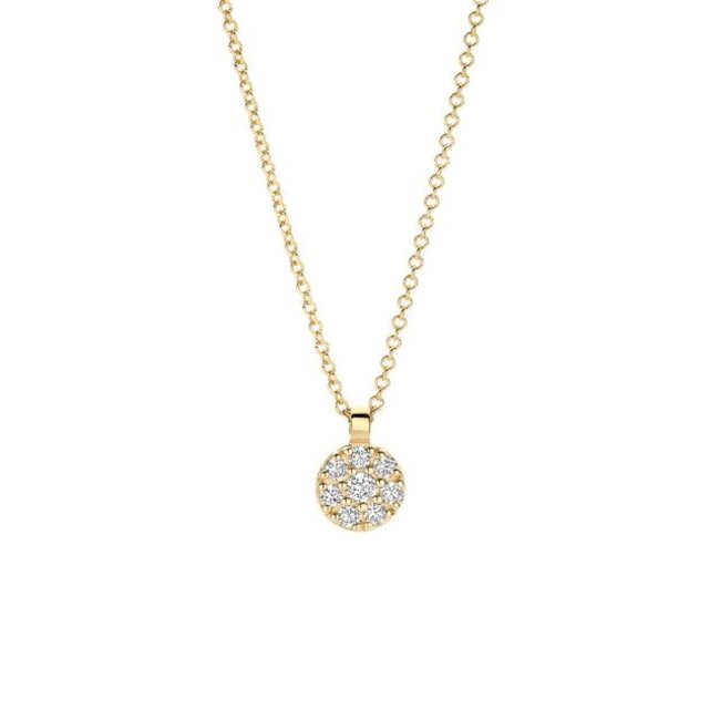 Collier 3206YZI - Geelgoud (14k) met Zirkonia