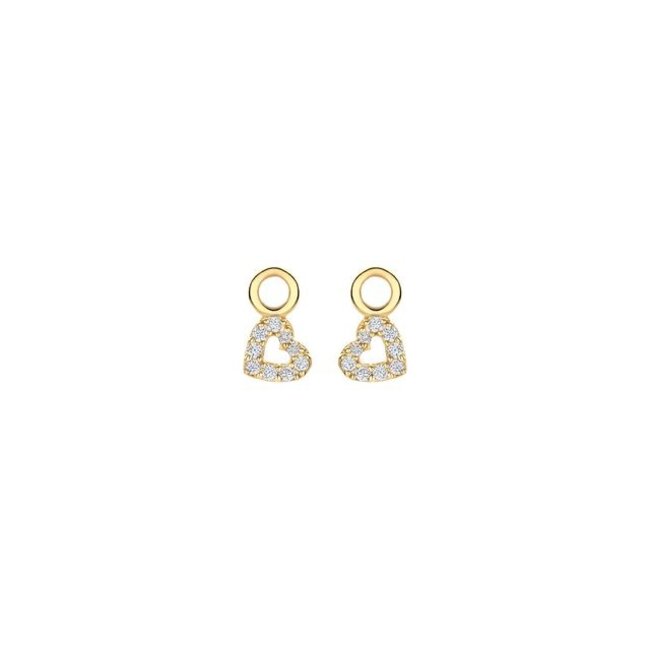 Oorhangers 9098YZI - Geelgoud (14k) met Zirkonia