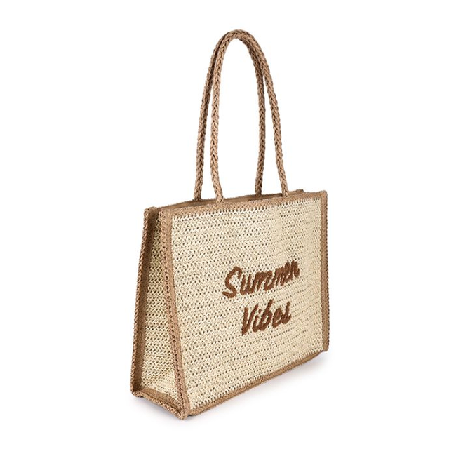 Strandtas summer vibes - Beige