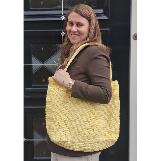 Strandtas shopper - Lichtgeel
