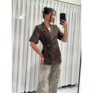 Kleding Diversen Overslag blazer - Chocolade bruin