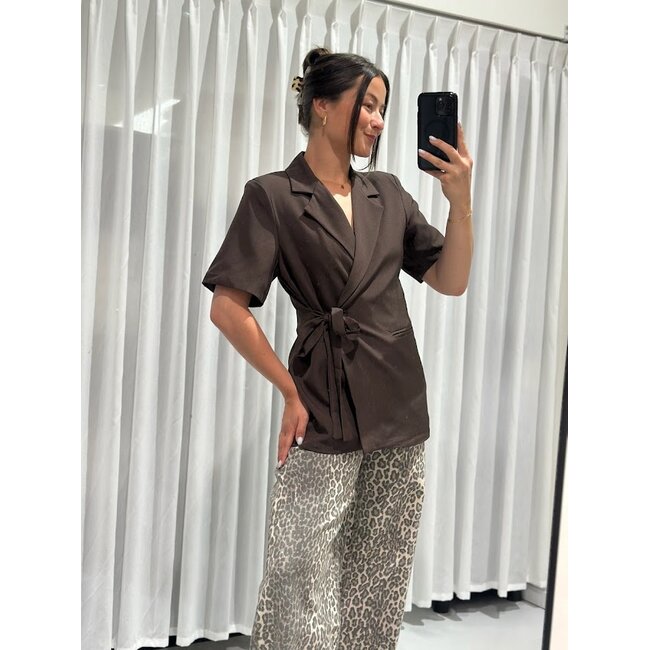 Overslag blazer - Chocolade bruin
