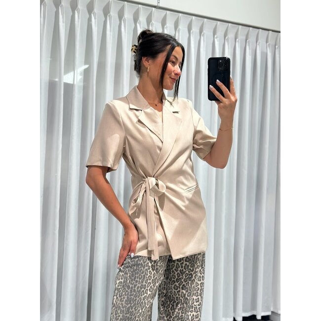 Overslag blazer - Beige