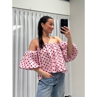 Kleding Diversen Zara top polkadot - Pink