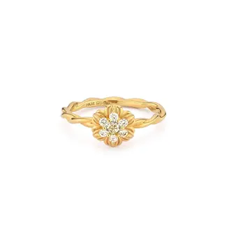 24Kae Ring met bloem - 124108Y