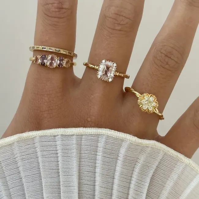 Ring met bloem - 124108Y