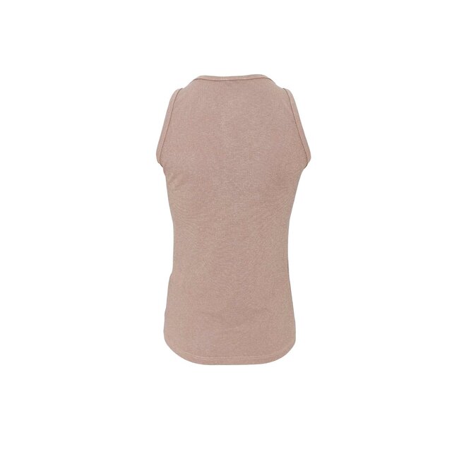 FAYE Lurex Top - Golden taupe
