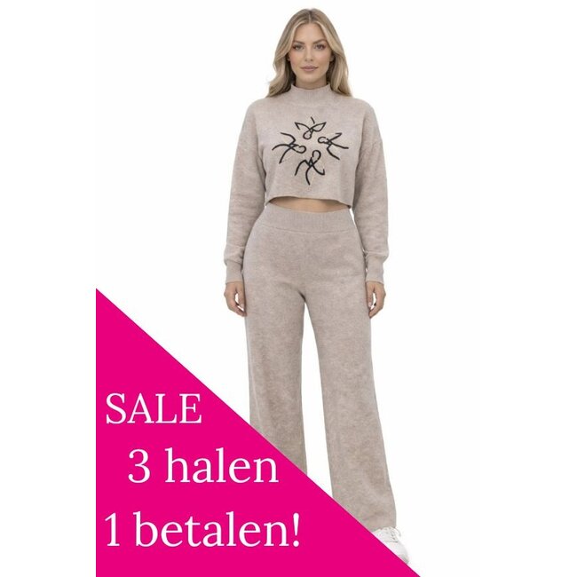 RD Signature Zoë Broek - Beige knitwear