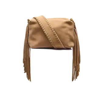 Chabo Bags Suede Stormy Fringes Small Shoulderbag Sand
