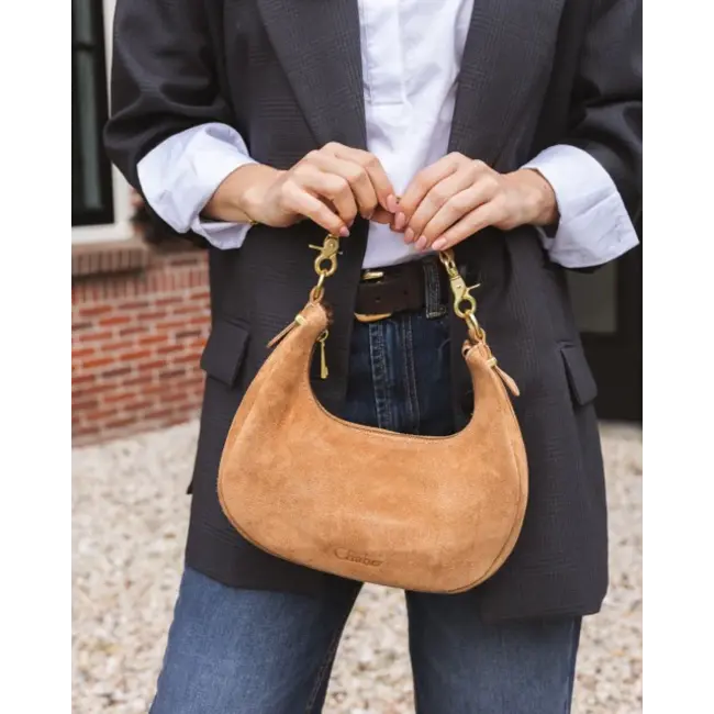 Sydney Shoulderbag Suede - Camel