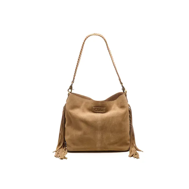 Suede Stormy Fringes Big - Sand