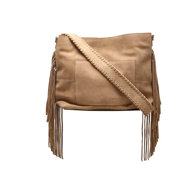 Suede Stormy Fringes Big - Sand