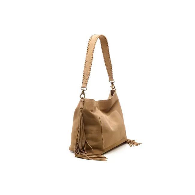 Suede Stormy Fringes Big - Sand