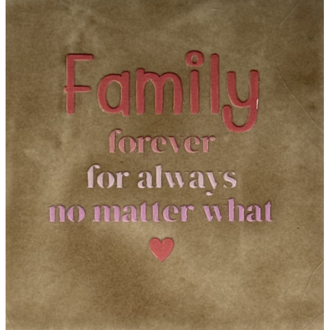 Tegeltje - Family forever for always no matter what
