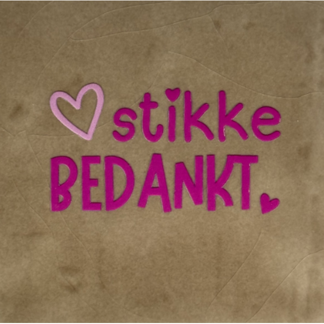 Tegeltje - Hartstikke bedankt