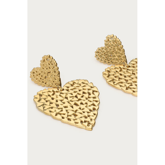 Statement oorbellen met hartjes