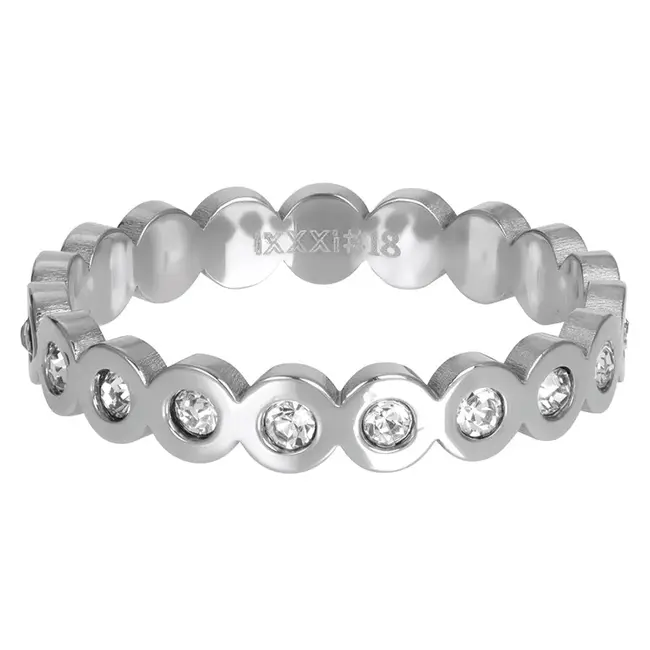 Vulring Big Circle Stone 4mm - Zilver