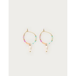 My Jewellery Botanical oorringen met kralen en zoetwaterparel