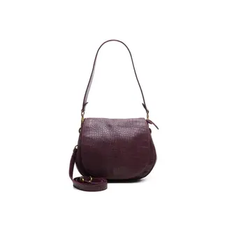 Chabo Bags Croco Saddle - Burgundy