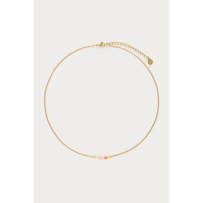 Botanical ketting met vier multikleur kralen