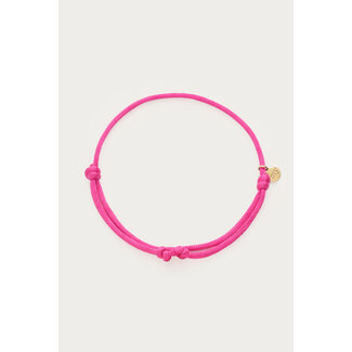 My Jewellery Fuchsia touw armband in satijn look