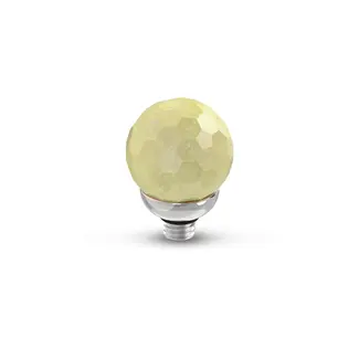 Melano Jewelry Twisted Gemstone Facet Ball Steentje - Honey Jade