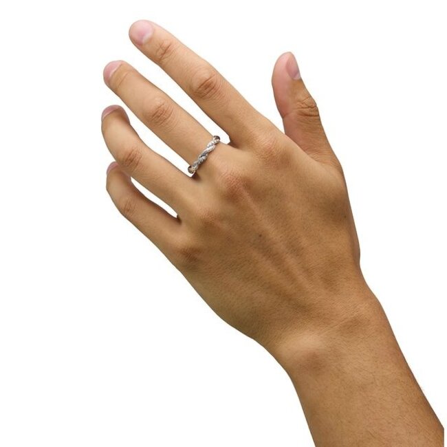 Stacking Ring Katja Twist Diamond Zilver