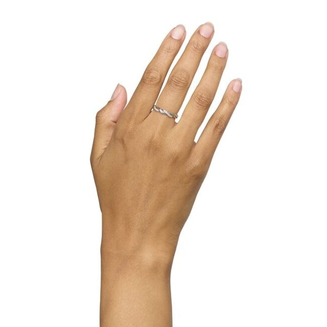 Stacking Ring Katja Twist Diamond Zilver