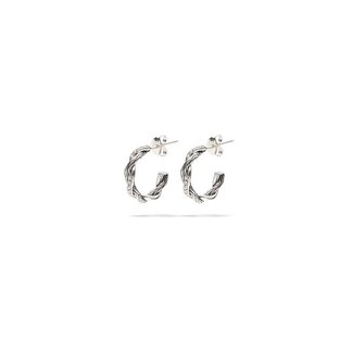 Buddha to Buddha Oorbellen Katja Twist Diamond Zilver Set