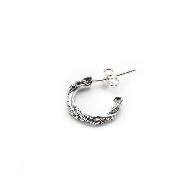 Oorbellen Katja Twist Diamond Zilver Set