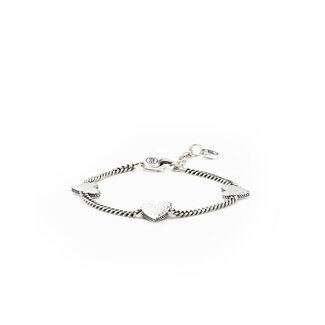 Buddha to Buddha Armband  Essential Multi Heart Zilver