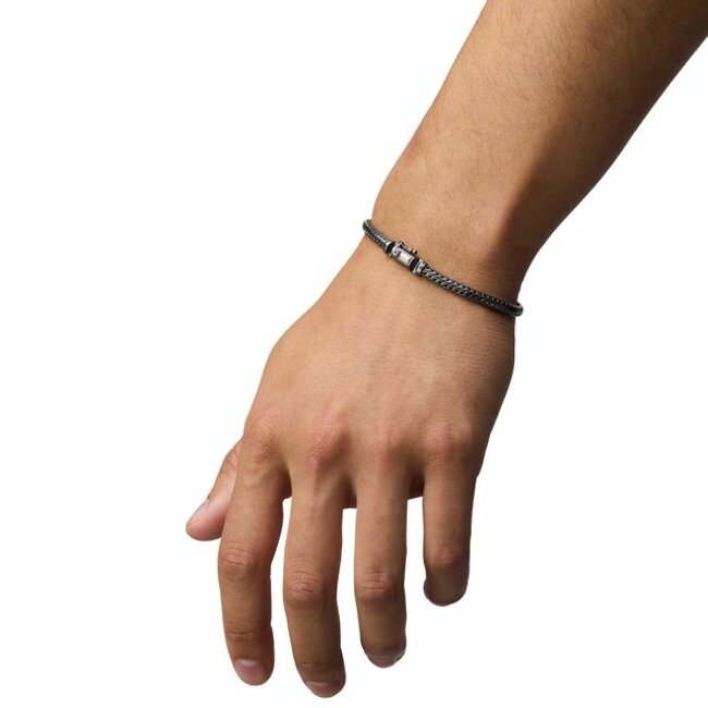 Armband Ben Mini Black Rhodium Zilver