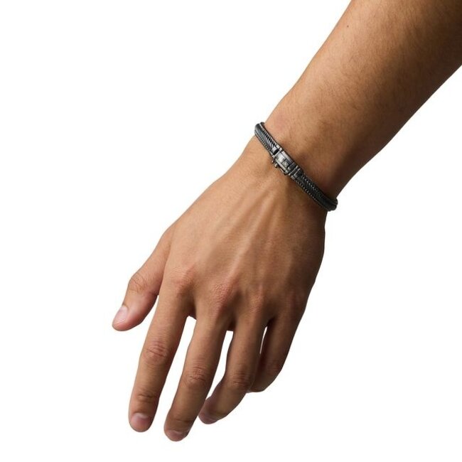 Armband Edwin Mini Ruthenium Zilver