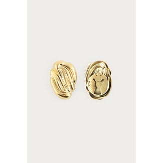 My Jewellery Goudkleurige strepen knopen set
