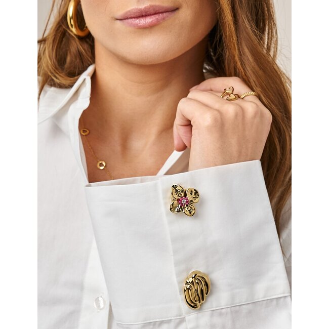 Knopen set bloemen met kralen