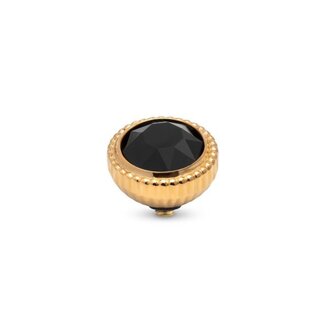 Melano Jewelry Twisted Setting Brilliant Halo - Jet