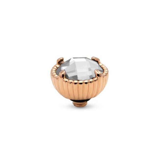 Twisted Setting Ribbed Halo CZ - Crystal