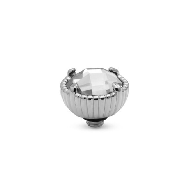 Twisted Setting Ribbed Halo CZ - Crystal