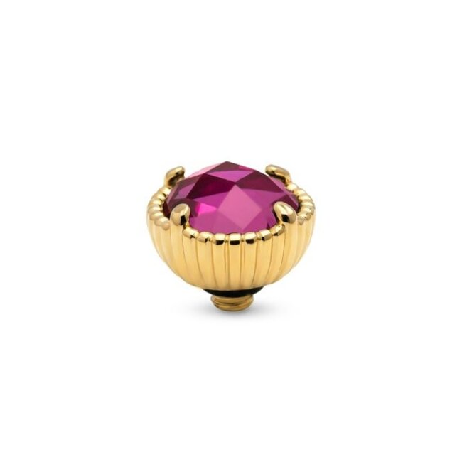 Twisted Setting Ribbed Halo CZ - Rose