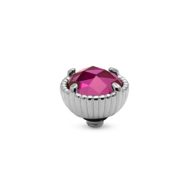 Twisted Setting Ribbed Halo CZ - Rose
