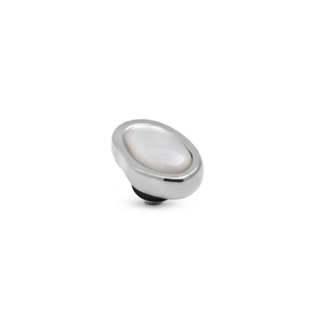 Twisted Setting Gem Pebble - White Shell