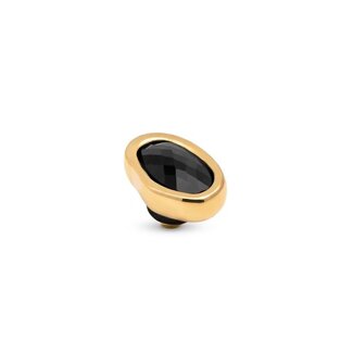Melano Jewelry Twisted Setting Pebble - Zwart