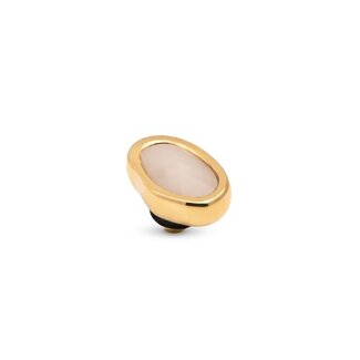Melano Jewelry Twisted Setting Pebble - Cream