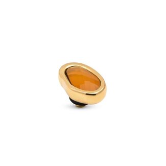 Melano Jewelry Twisted Setting Pebble - Light Caramel