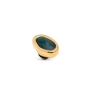 Melano Jewelry Twisted Setting Pebble - Dark Teal
