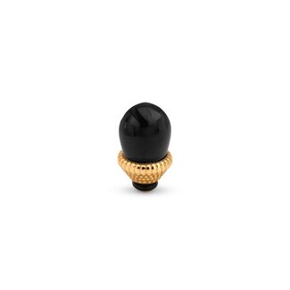 Melano Jewelry Twisted Glass Crown - Zwart