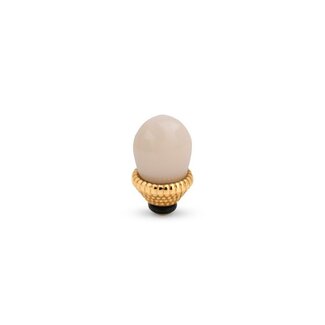 Melano Jewelry Twisted Glass Crown - Cream