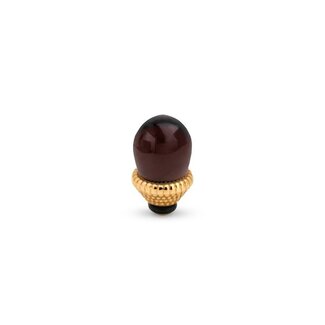 Melano Jewelry Twisted Glass Crown - Donkerbruin