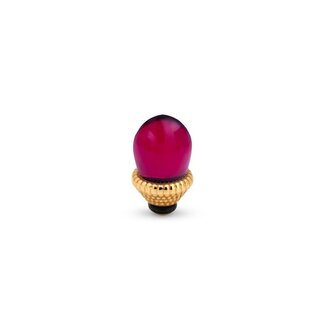 Melano Jewelry Twisted Glass Crown - Magenta